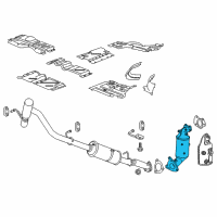 OEM 2017 GMC Savana 2500 Warm Up 3Way Catalytic Convertor Assembly Diagram - 55589482