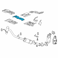 OEM Chevrolet Express 3500 Muffler Shield Diagram - 15248169