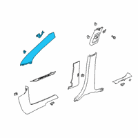 OEM 2020 Chevrolet Blazer Weatherstrip Pillar Trim Diagram - 84653936