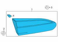 OEM 2022 Toyota Corolla Cross Combo Lamp Assembly Diagram - 81590-0A160
