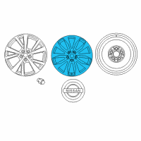 OEM 2017 Nissan Maxima Aluminum Wheel Diagram - 40300-4RA4E
