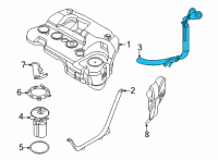 OEM Ford Maverick PIPE - FUEL FILLER Diagram - NZ6Z-9034-A