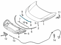 OEM Nissan Rogue Rod-Hood Support Diagram - 65771-6RA0B