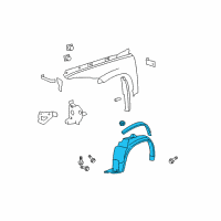 OEM 2009 Chevrolet HHR Fender Liner Diagram - 15856031