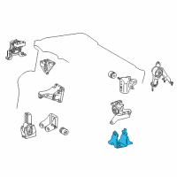 OEM 2017 Toyota Corolla Side Mount Bracket Diagram - 12325-0T370