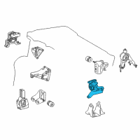 OEM 2016 Toyota Corolla Side Mount Diagram - 12372-0T340