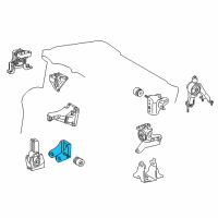 OEM 2017 Toyota Corolla Front Mount Bracket Diagram - 12311-0T380