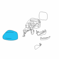 OEM 2020 Infiniti QX80 Inside Mirror Body Cover, Right Diagram - K6373-1LB0A
