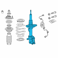 OEM 2011 Acura ZDX Shock Absorber Unit, Left Front Diagram - 51606-STX-A59