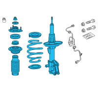 OEM Acura ZDX Shock Absorber Assembly, Left Front Diagram - 51602-SZN-A54