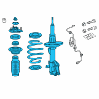 OEM 2012 Acura ZDX Shock Absorber Assembly, Left Front Diagram - 51602-SZN-A54