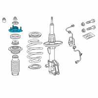 OEM Acura ZDX Rubber, Front Shock Absorber Mounting Diagram - 51920-SZN-A52