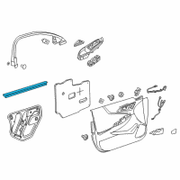 OEM 2018 Chevrolet Malibu Belt Weatherstrip Diagram - 22987625