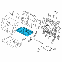 OEM Ford Escape Seat Cushion Pad Diagram - CJ5Z-7863841-C