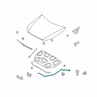 OEM 2011 Hyundai Genesis Cable Assembly-Hood Latch Release Diagram - 81190-3M100