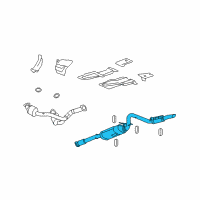 OEM Chevrolet Suburban 1500 Muffler & Pipe Diagram - 25940548