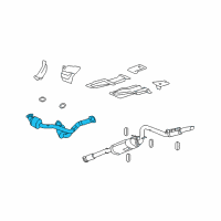 OEM Chevrolet Silverado 1500 Catalytic Converter Diagram - 15896591