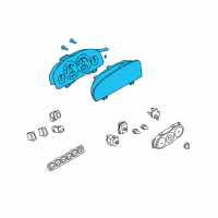 OEM 2006 Ford Escape Cluster Assembly Diagram - 6M6Z-10849-AA