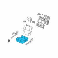 OEM 2007 Nissan Frontier Cushion Assembly - Front Seat Diagram - 87300-ZP75A