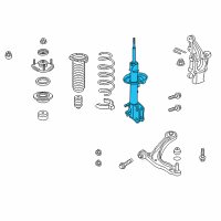 OEM 2017 Honda Odyssey Shock Absorber Unit, Right Front Diagram - 51605-TK8-A04