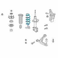 OEM 2012 Honda Odyssey Spring, Left Front Diagram - 51406-TK8-A62