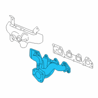 OEM 2008 Saturn Sky Engine Exhaust Manifold Diagram - 12602397