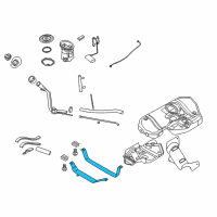 OEM Saturn Astra Strap, Fuel Tank Diagram - 13250344