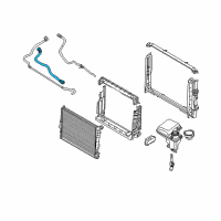 OEM BMW 745i Engine Coolant Overflow Hose Diagram - 17-12-7-508-015