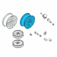 OEM 2019 Lincoln Nautilus Wheel, Alloy Diagram - KA1Z-1007-D