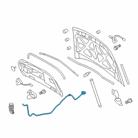 OEM Lincoln Release Cable Diagram - 8A5Z-16916-A