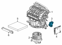 OEM 2022 Honda Civic MOTOR, FRESH/REC Diagram - 79350-T21-A41