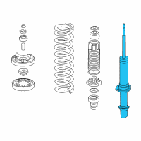 OEM 2011 Honda Accord Crosstour Shock Absorber Unit, Right Front Diagram - 51611-TP7-A04