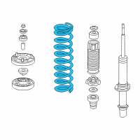 OEM Honda Crosstour Spring, Front Diagram - 51401-TP7-A04