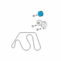 OEM 2017 Lexus RC F Pulley Sub-Assy, Idler, NO.2 Diagram - 16604-38020