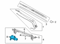 OEM 2021 Nissan Rogue Motor Assy-Windshield Wiper Diagram - 28810-6RF0A