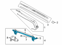 OEM 2021 Nissan Rogue Link Assy-Wiper Diagram - 28840-6RF0A
