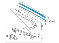 OEM 2021 Nissan Rogue Blade Assy-Windshield Wiper Diagram - 28890-6RF0A