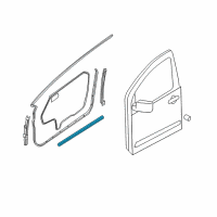 OEM Nissan Frontier Seal Assy-Front Door Inside RH Diagram - 80834-EA000