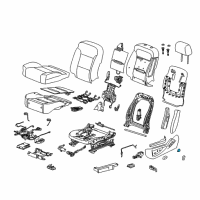 OEM 2014 GMC Sierra 1500 Seat Switch Knob Diagram - 22847896