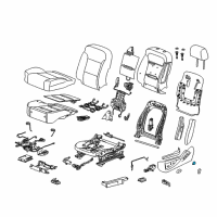 OEM 2017 Cadillac Escalade ESV Seat Switch Knob Diagram - 22847896