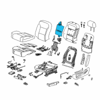 OEM 2020 Cadillac Escalade ESV Seat Back Heater Diagram - 84445273