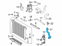 OEM 2022 Lexus NX350 HOSE, RADIATOR, NO.3 Diagram - 16573-25030