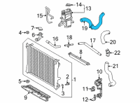 OEM Lexus NX350 HOSE, RADIATOR, NO.2 Diagram - 16572-25080