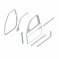 OEM BMW 750iL Front Left Sealing Betw.Door And Column Diagram - 51-21-8-125-595