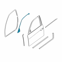 OEM 1996 BMW 750iL Front Left Seal.Betw.Door And Roof Frame Diagram - 51-21-8-157-875