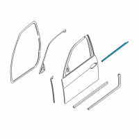 OEM 1996 BMW 750iL Door Weather Strip Outer Left Diagram - 51-21-8-204-227