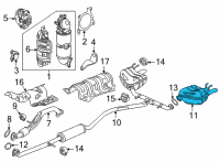 OEM 2022 Honda Civic MUFFLER, L- EX Diagram - 18305-T20-A01