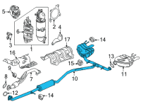 OEM 2022 Honda Civic MUFFLER, R- EX Diagram - 18307-T20-A02