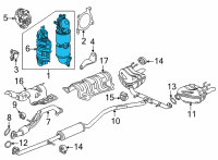 OEM Honda Civic CONVERTER ASSY Diagram - 18150-64A-L00