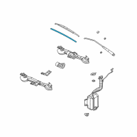 OEM 2007 Saturn Ion Wiper Kit, Windshield Diagram - 22715490